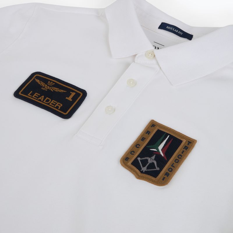 Maglietta da uomo Aeronautica Militare PO1927UP00191 Polo off white 3