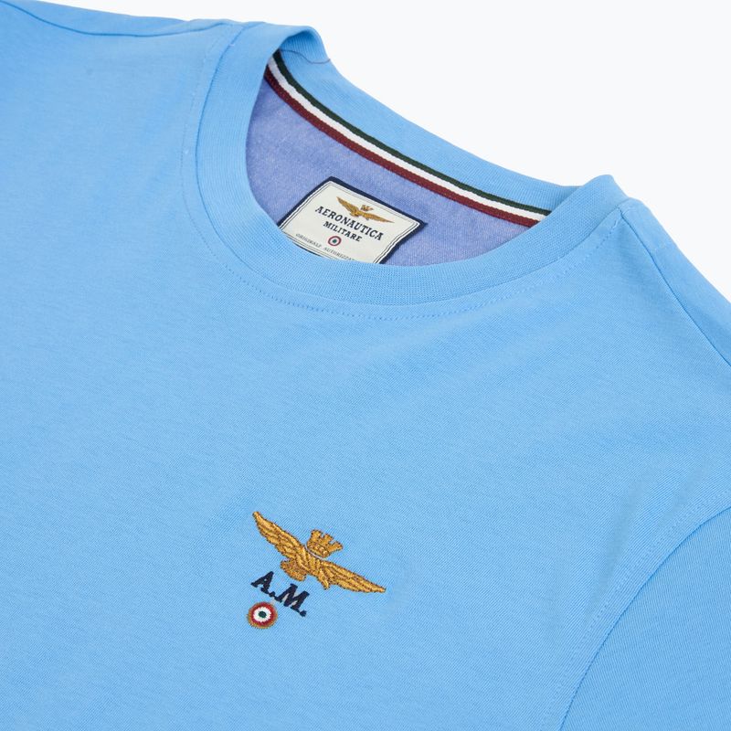 Maglietta da uomo Aeronautica Militare TS1580UJ00372 silver lake blue 3