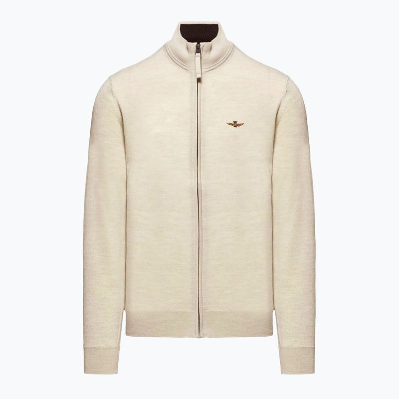 Felpa da uomo Aeronautica Militare 262MA1642UL00415 Fz stone melange