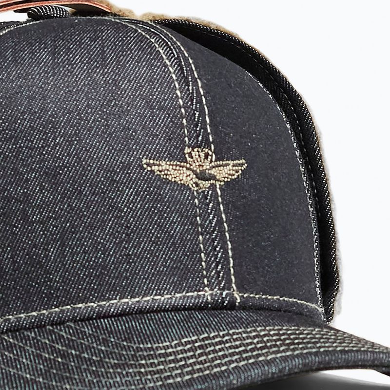 Cappellino con visiera da uomo Czapka Aeronautica Militare 262HA1260DCT04366 denim nero 3