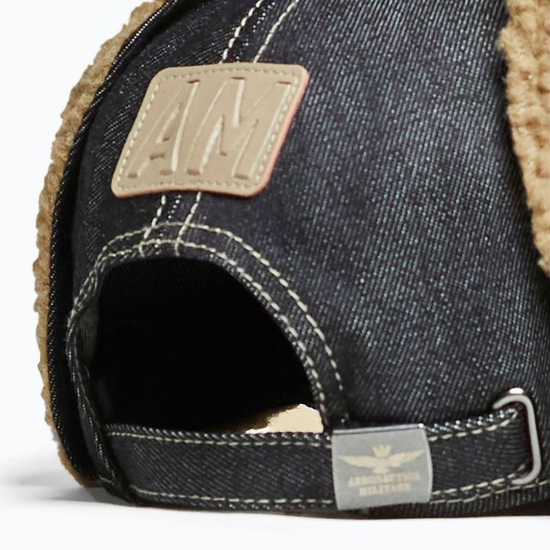 Cappellino con visiera da uomo Czapka Aeronautica Militare 262HA1260DCT04366 denim nero 5