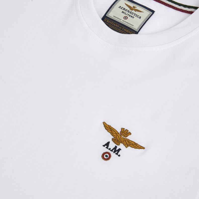 T-shirt da uomo Aeronautica Militare 262TS1580UJ00372 off white 3
