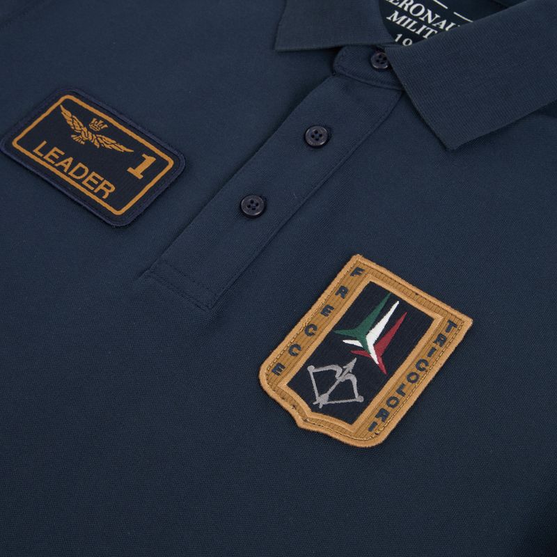 Maglietta da uomo Aeronautica Militare PO1927UP00191 Navy blue polo 3