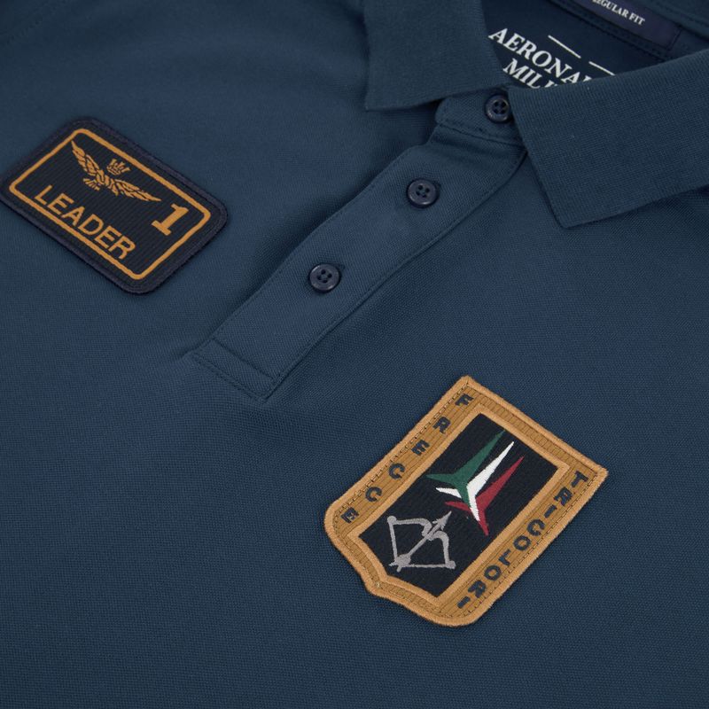 Maglietta da uomo Aeronautica Militare PO1927UP00191 Polo titan avio 3