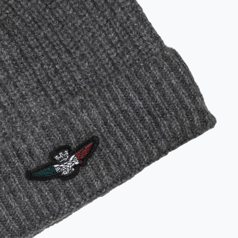 Berretto invernale da uomo Czapka Aeronautica Militare 262CU0034UL00451 grigio scuro melange 3