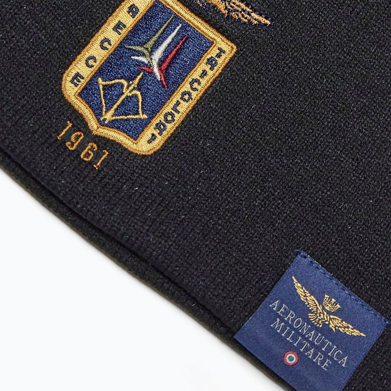 Berretto invernale da uomo Czapka Aeronautica Militare 262CU0092UL00450 jet black 3