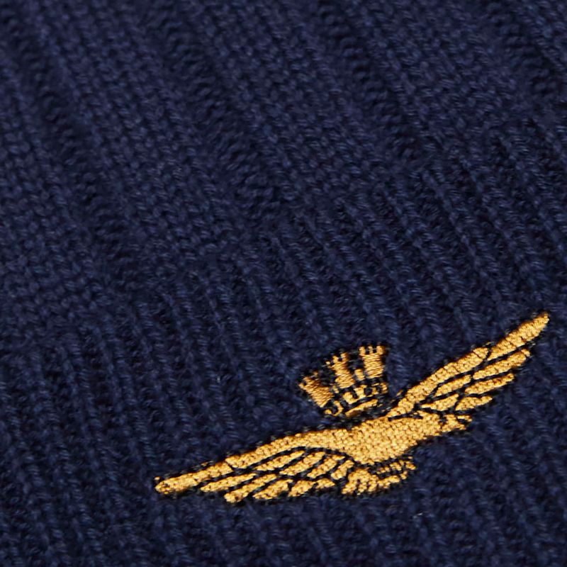 Berretto invernale da uomo Czapka Aeronautica Militare 262CU0098UL00485 blu navy 3