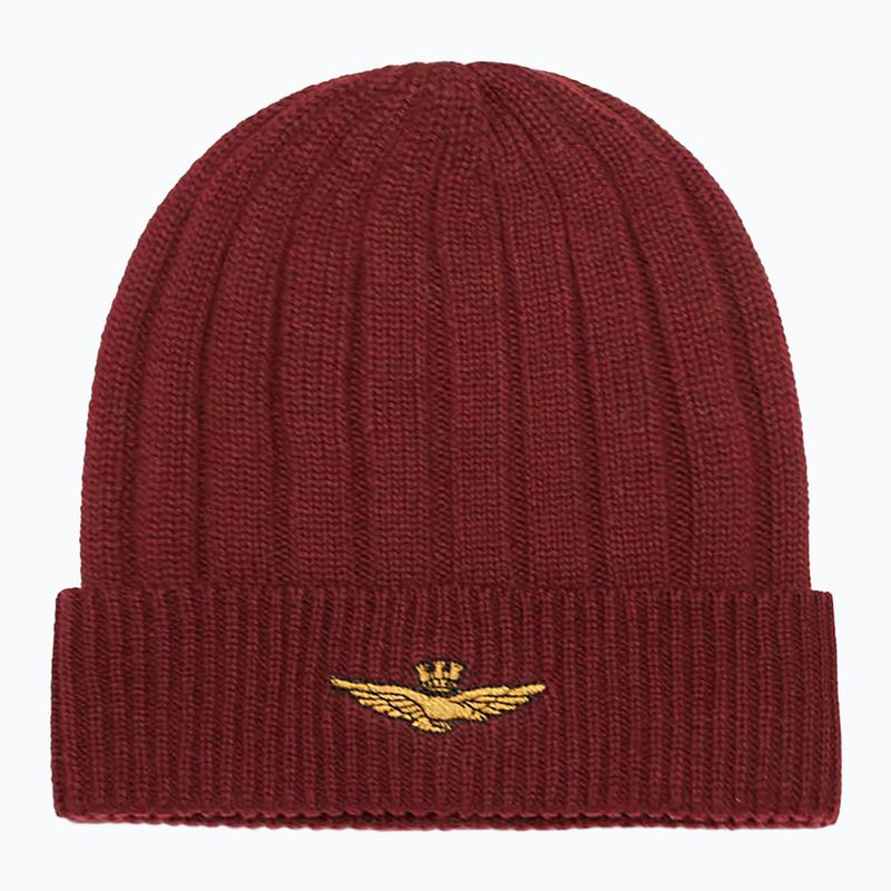 Berretto invernale da uomo Czapka Aeronautica Militare 262CU0098UL00485 bordeaux