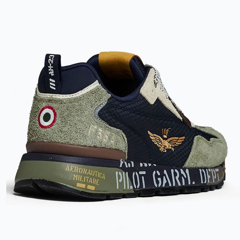 Scarpe da uomo Buty Aeronautica Militare 262SC0276UCT03546 Furry verde/blu 3