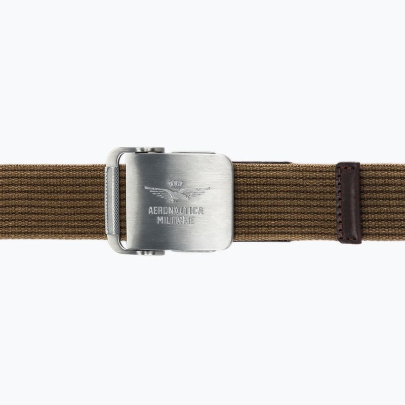 Cintura da pantaloni da uomo Pasek Aeronautica Militare 262CI0319UCT04306 caffelatte 2