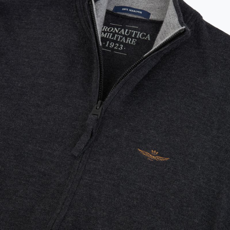 Felpa da uomo Aeronautica Militare 262MA1642UL00415 Fz phantom melange 3