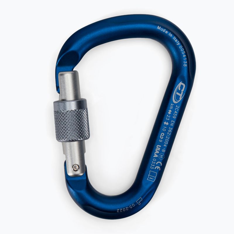 Climbing Technology Moschettone Snappy SG blu/argento 2