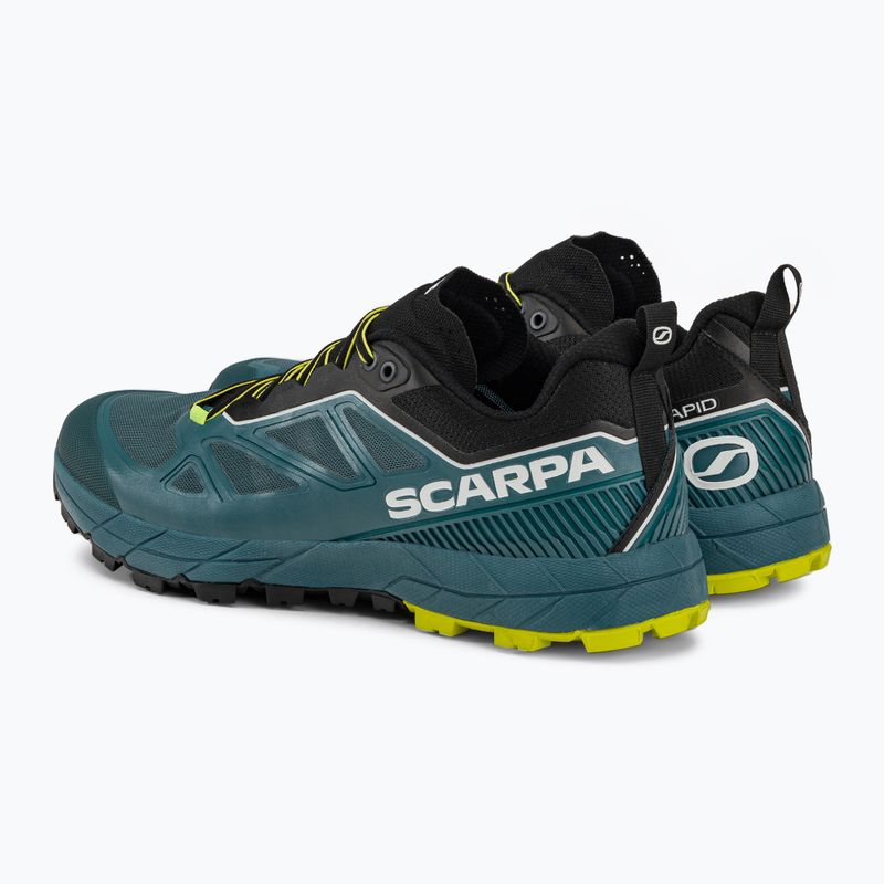 Scarponi da trekking da uomo SCARPA Rapid blu/acido lime 3