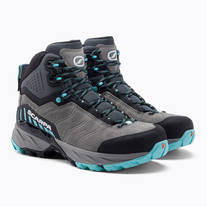 Scarponi da trekking da donna SCARPA Rush GTX grigio scuro/acqua 5