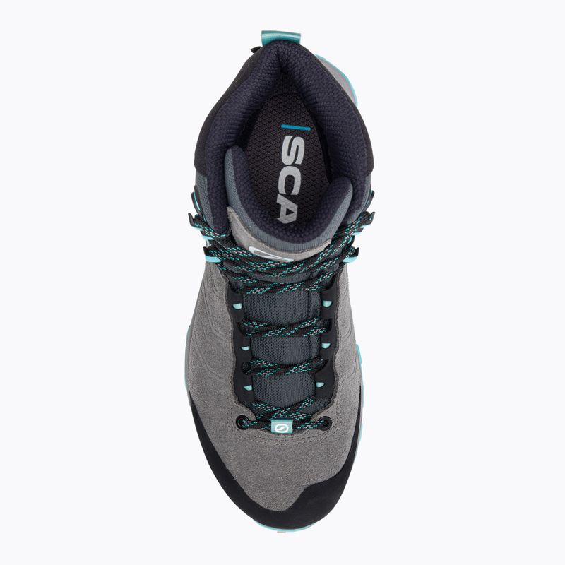 Scarponi da trekking da donna SCARPA Rush GTX grigio scuro/acqua 6