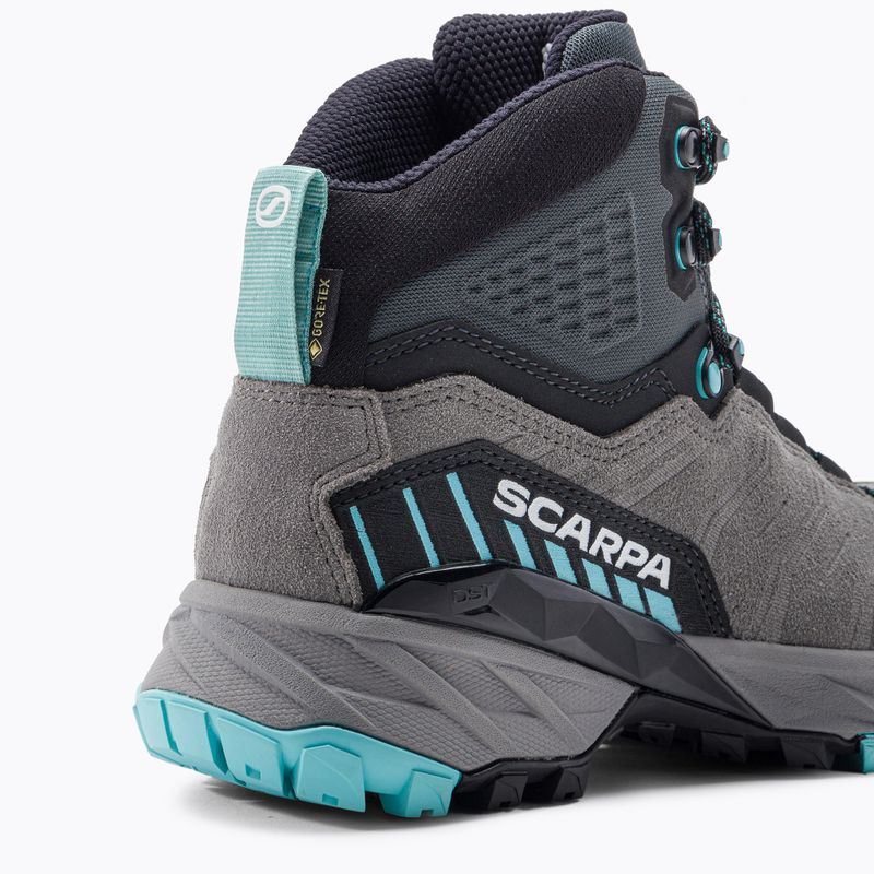 Scarponi da trekking da donna SCARPA Rush GTX grigio scuro/acqua 7