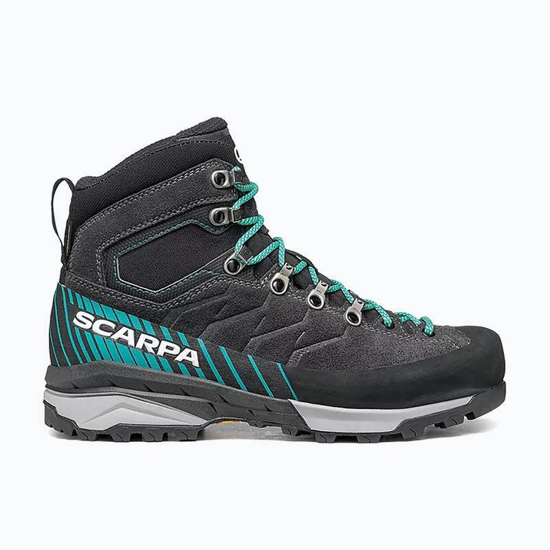 Stivali da trekking da donna SCARPA Mescalito TRK GTX antracite scuro/verde tropicale 12