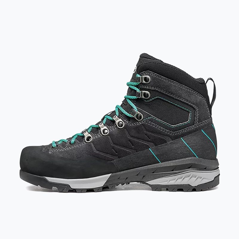 Stivali da trekking da donna SCARPA Mescalito TRK GTX antracite scuro/verde tropicale 13