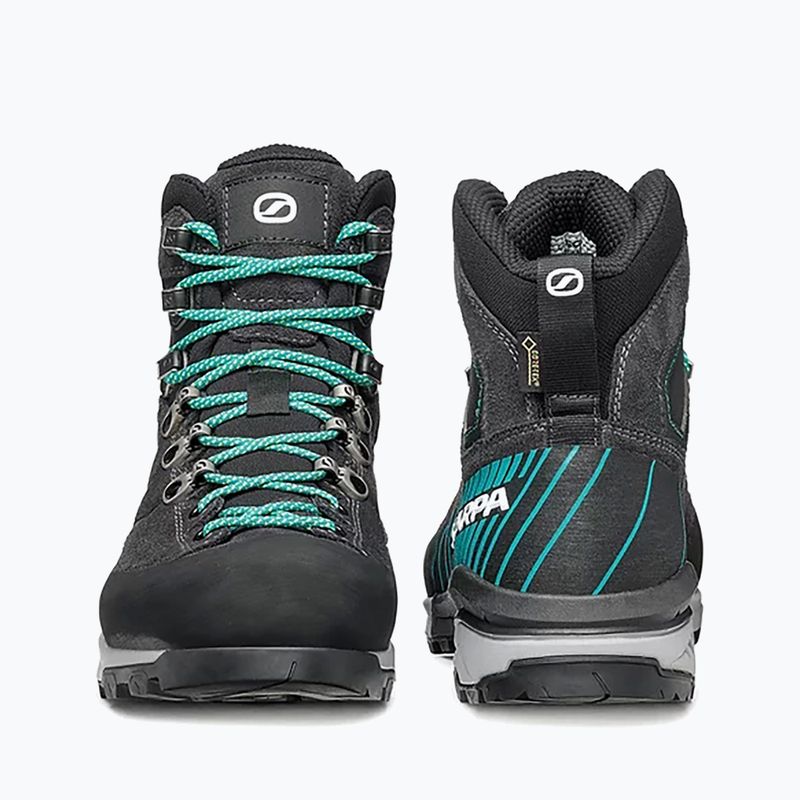 Stivali da trekking da donna SCARPA Mescalito TRK GTX antracite scuro/verde tropicale 14