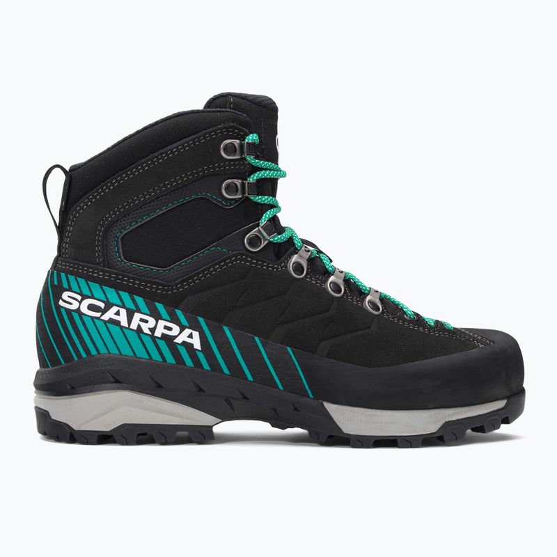 Stivali da trekking da donna SCARPA Mescalito TRK GTX antracite scuro/verde tropicale 2