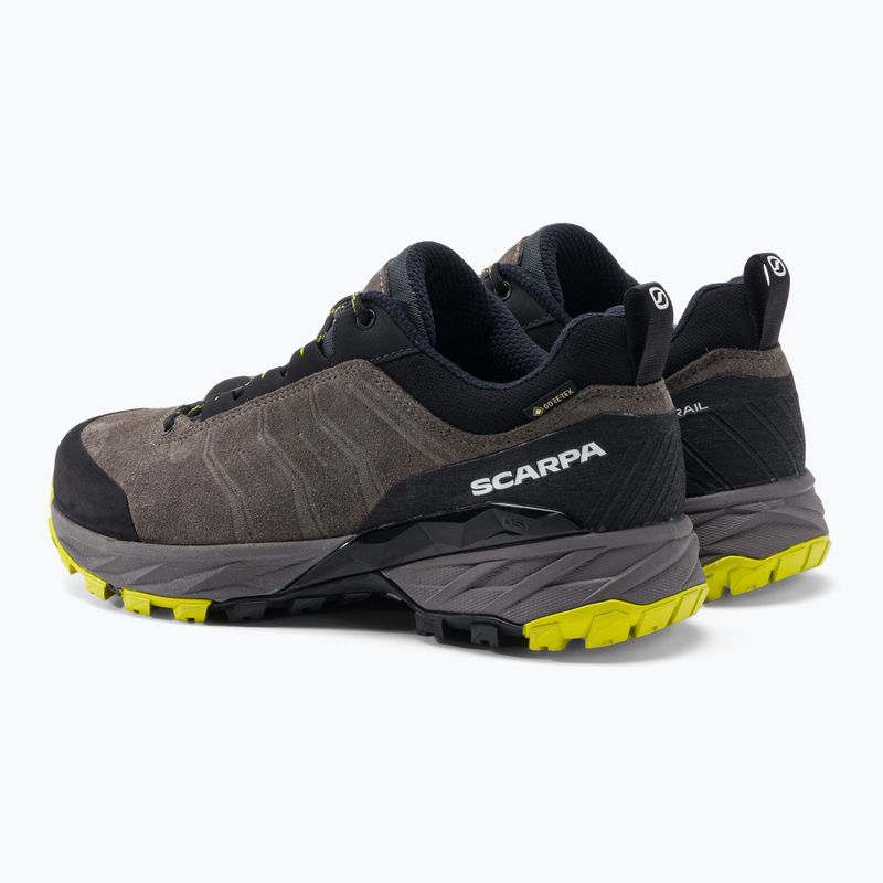 Scarponi da trekking da uomo SCARPA Rush Trail GTX titanio/lime 3