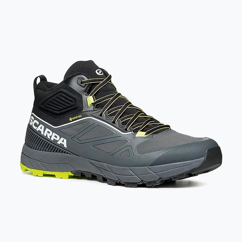 Scarponi da trekking da uomo SCARPA Rapid Mid GTX antracite/acid lime 11