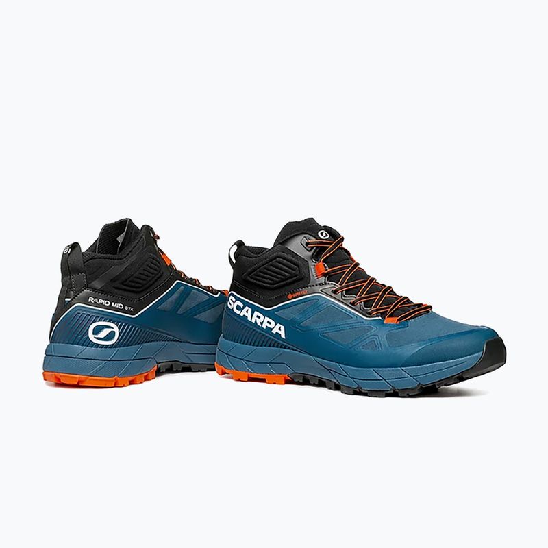 Scarponi da trekking da uomo SCARPA Rapid Mid GTX blu cosmico/arancio 14