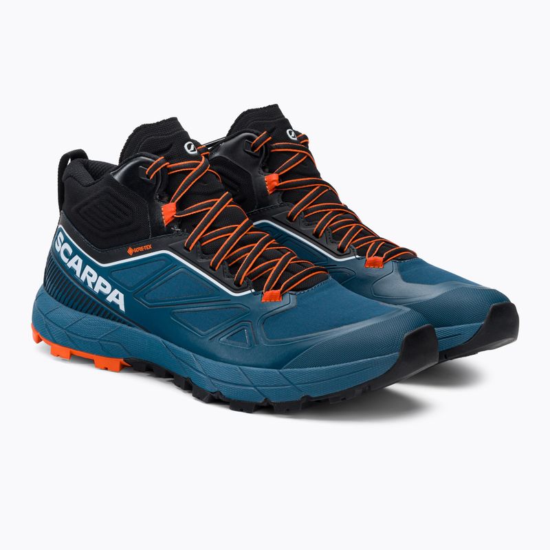 Scarponi da trekking da uomo SCARPA Rapid Mid GTX blu cosmico/arancio 4