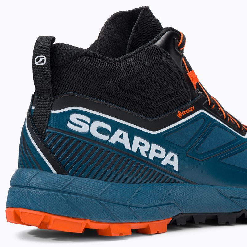 Scarponi da trekking da uomo SCARPA Rapid Mid GTX blu cosmico/arancio 8