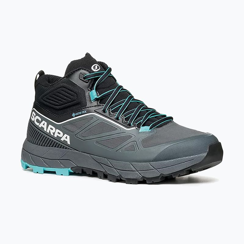 Stivali da trekking da donna SCARPA Rapid Mid GTX antracite/turchese 11