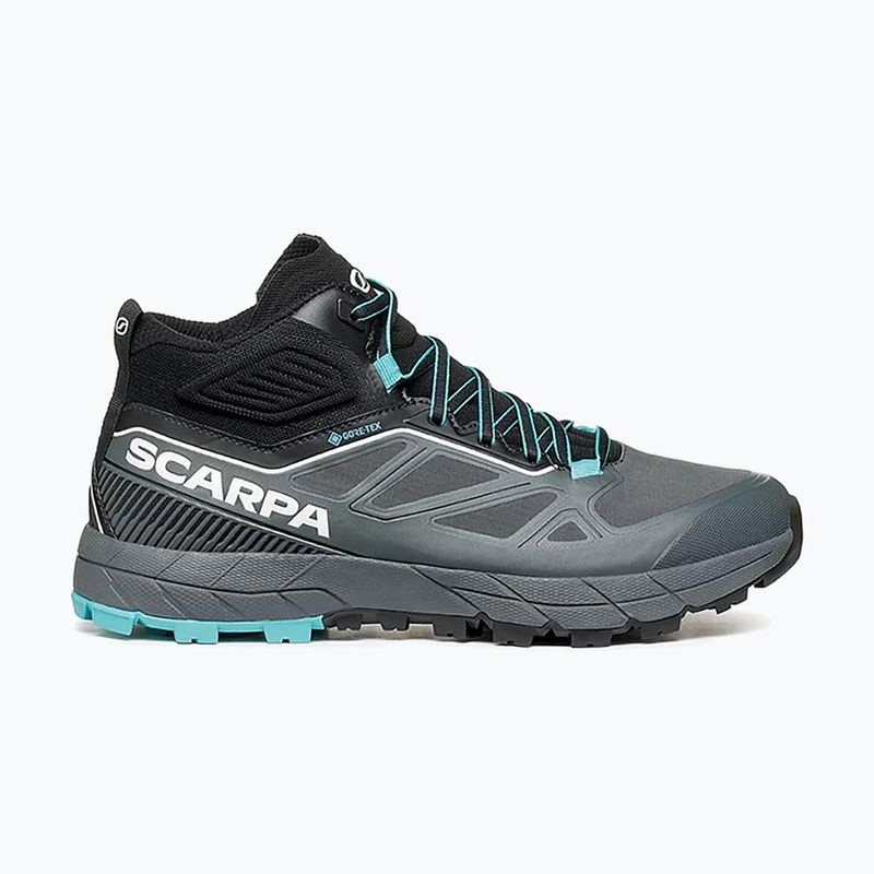 Stivali da trekking da donna SCARPA Rapid Mid GTX antracite/turchese 12