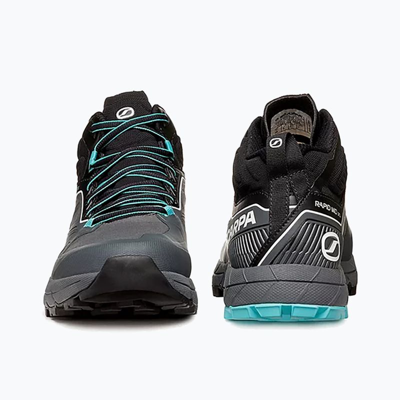 Stivali da trekking da donna SCARPA Rapid Mid GTX antracite/turchese 15