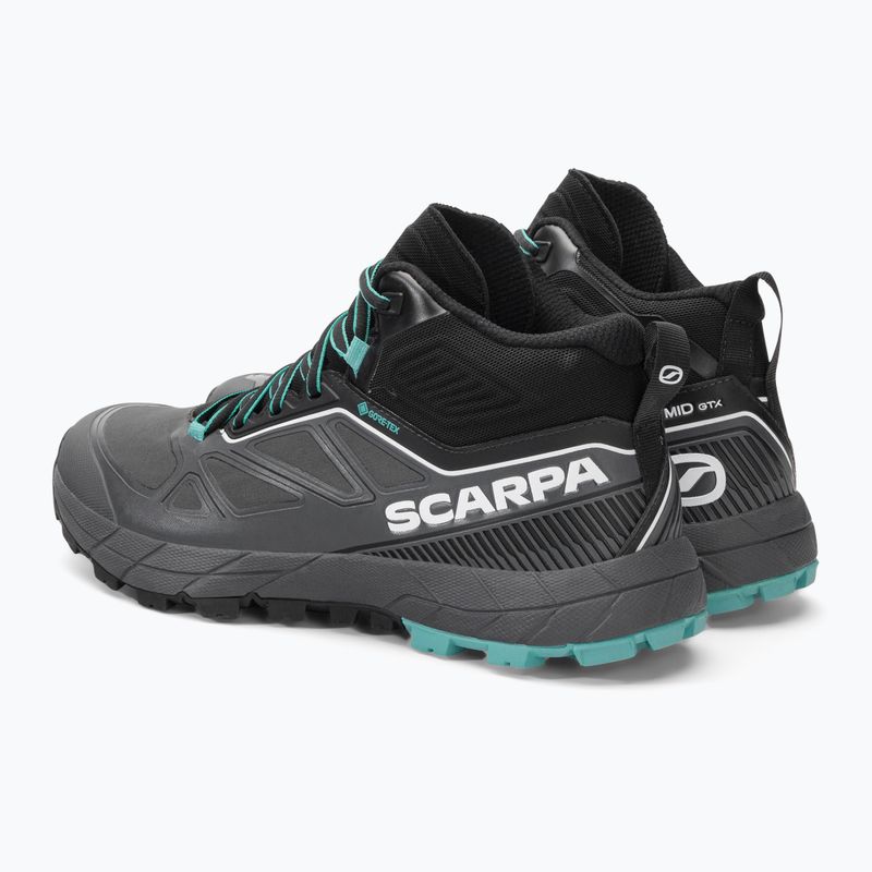 Stivali da trekking da donna SCARPA Rapid Mid GTX antracite/turchese 3