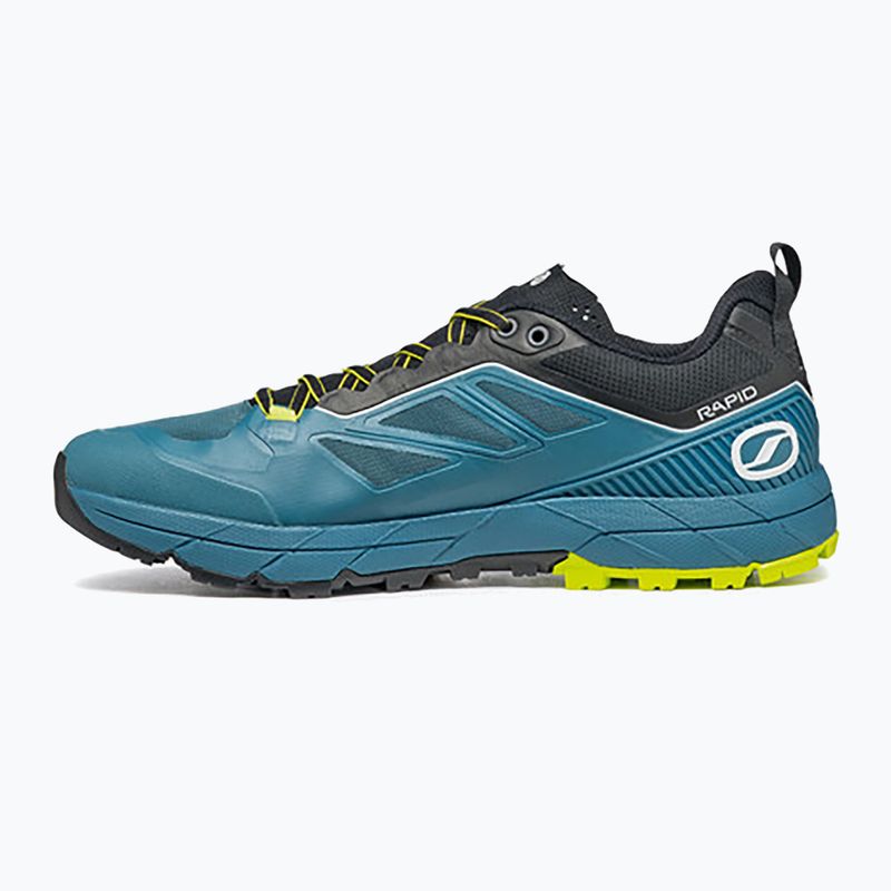 Scarponi da trekking da uomo SCARPA Rapid blu/acido lime 12