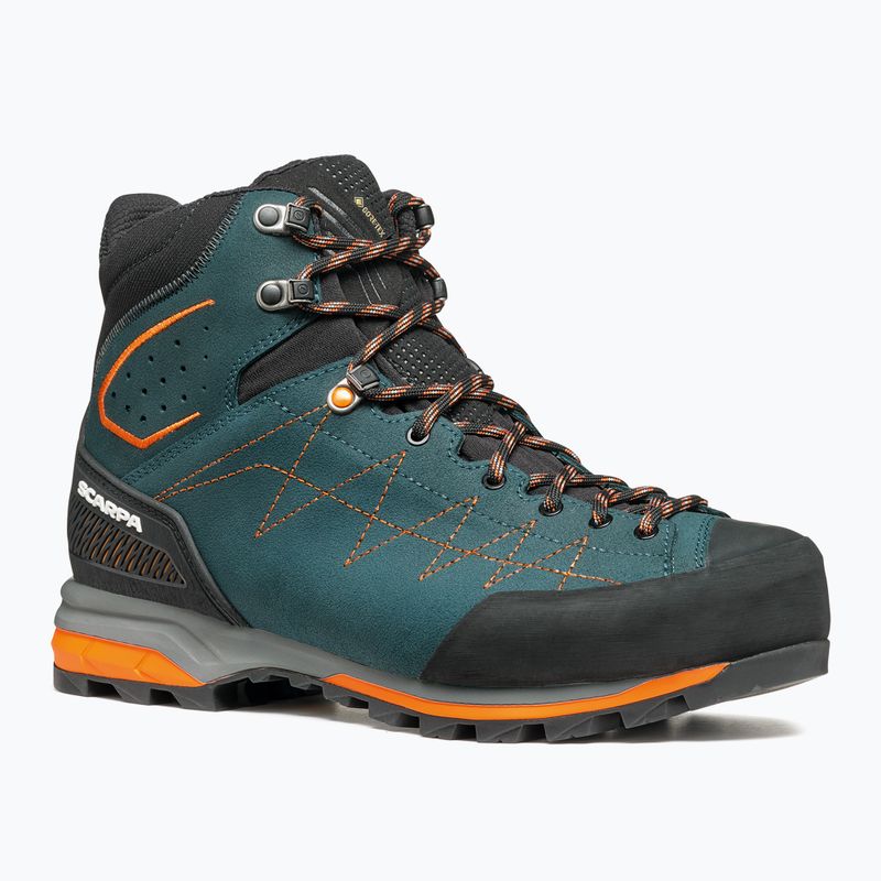 Scarpe da avvicinamento da uomo SCARPA Zodiac TRK GTX benzina/arancio ruggine 8