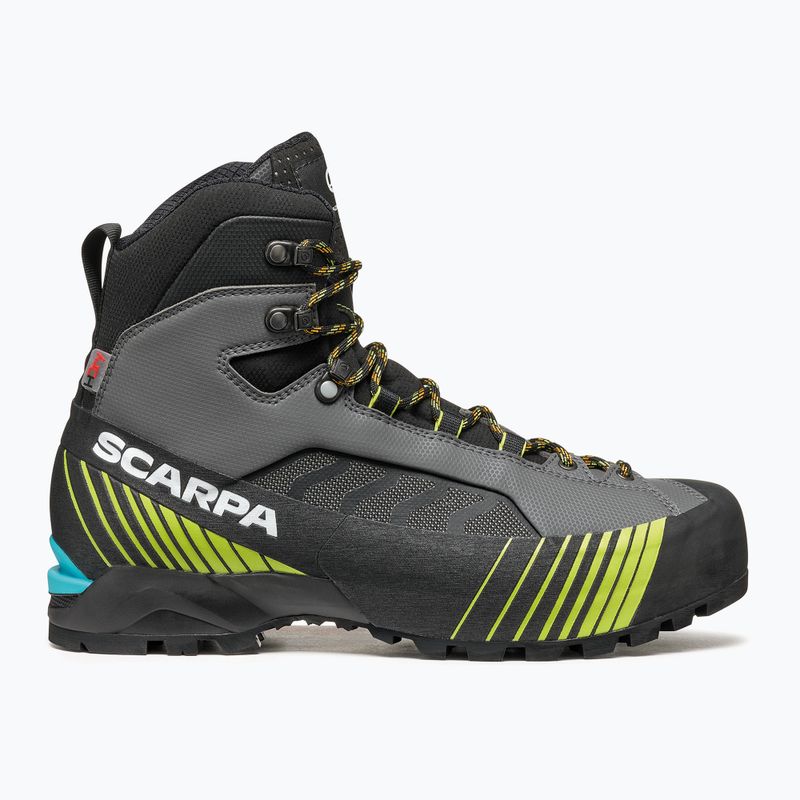 Scarponi alta montagna da uomo SCARPA Ribelle Lite HD grigio ferro / lime