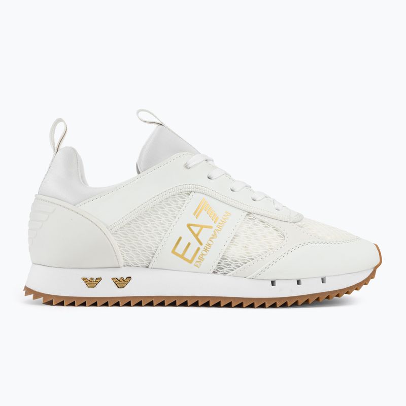 EA7 Emporio Armani Nero & Bianco Lacci scarpe triple bianco/oro/miele 2