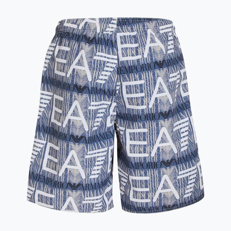 Uomo EA7 Emporio Armani Water Reactive Monogram Boxer da bagno marlin monogramma 2