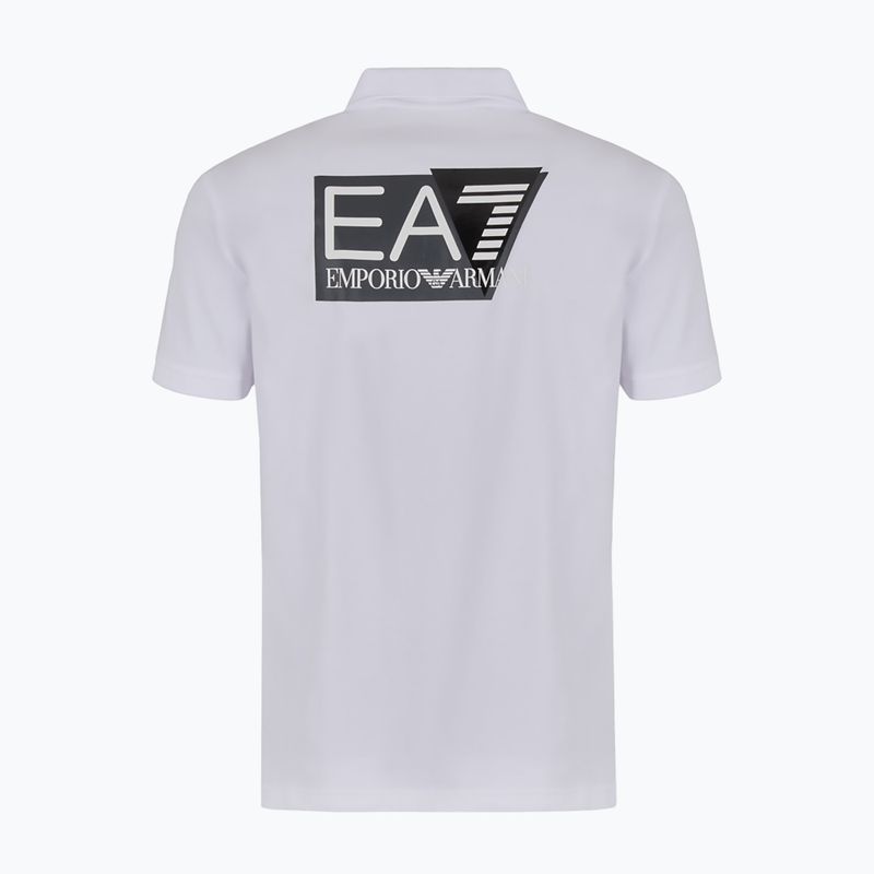 Polo uomo EA7 Emporio Armani Train Visibility bianco 2