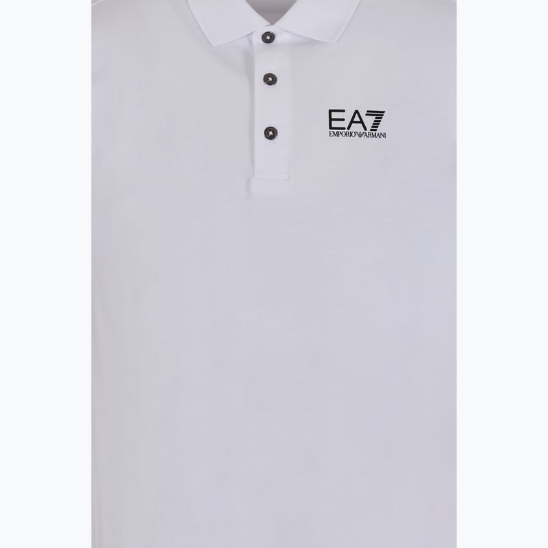 Polo uomo EA7 Emporio Armani Train Visibility bianco 3
