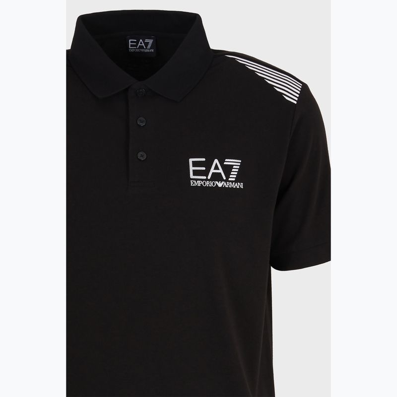 Polo uomo EA7 Emporio Armani Train 7 Lines nero 3