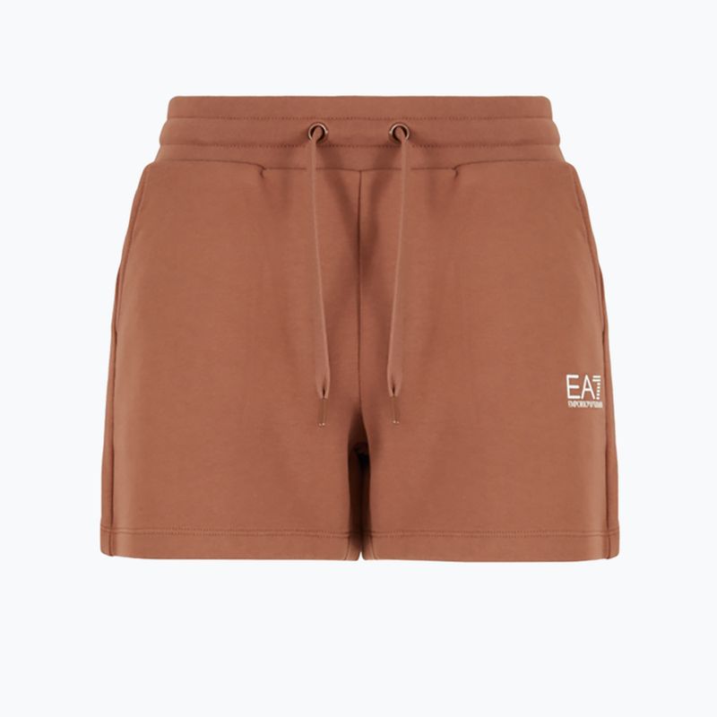 Pantaloncini donna EA7 Emporio Armani Train Shiny tan/logo pristine