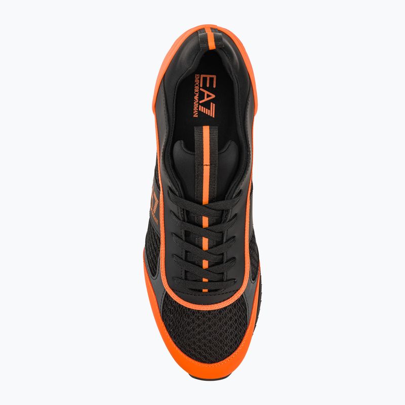 EA7 Emporio Armani Lacci bianchi e neri Scarpe tigrate nere/arancioni 5