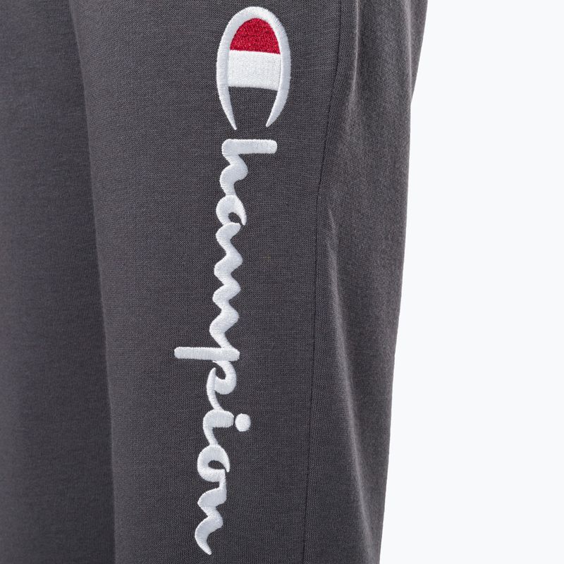 Pantaloni da bambino Champion Legacy con polsino a costine grigio scuro 3