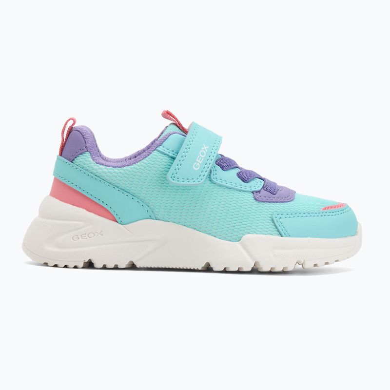 Scarpe Geox Loftus verde mare/lilla per bambini 2