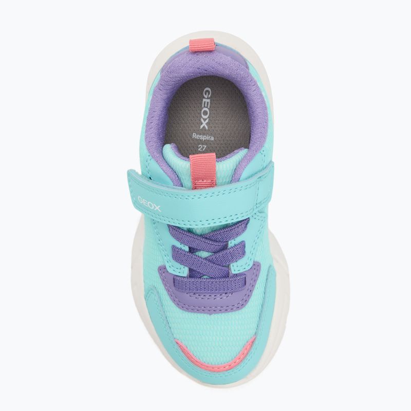Scarpe Geox Loftus verde mare/lilla per bambini 5