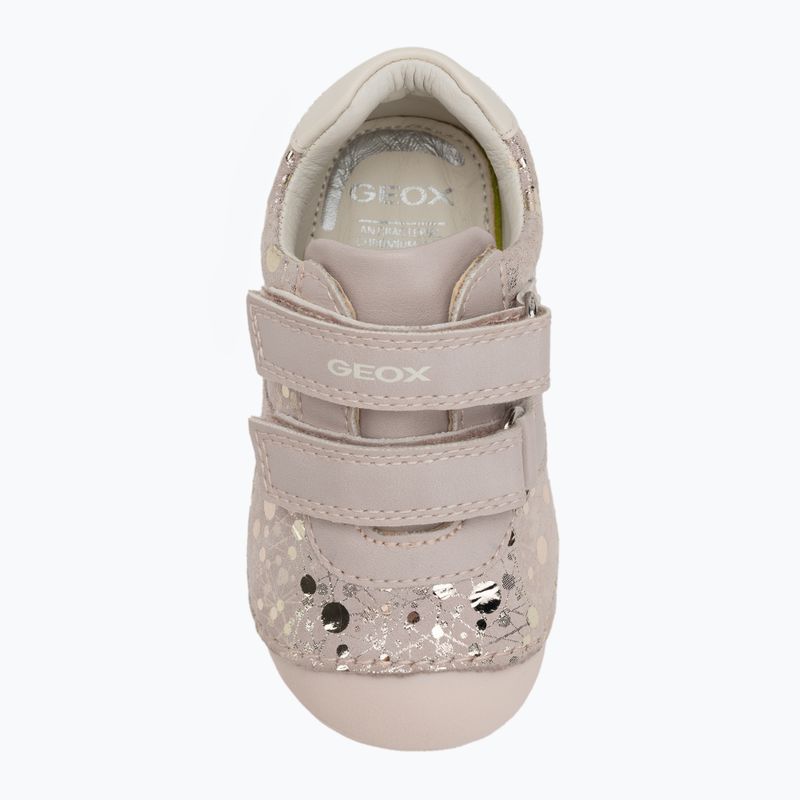 Scarpe Geox Tutim rosa/bianco sporco per bambini 5