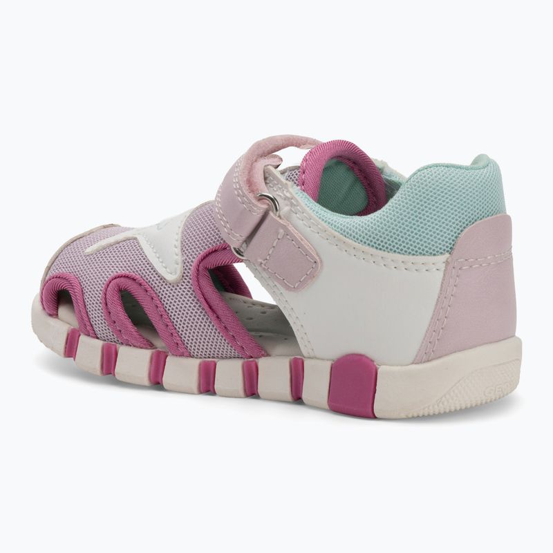 Sandali Geox Iupidoo bianco/fucsia per bambini 3