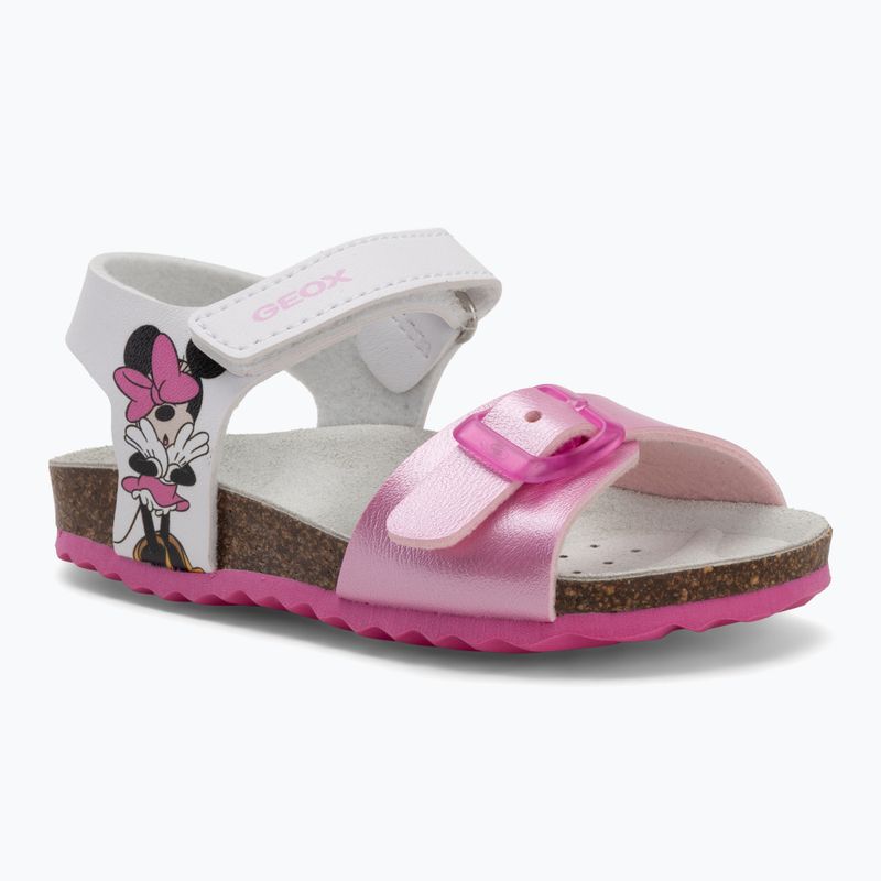 Sandali Geox Chalki bianco/rosa per bambini
