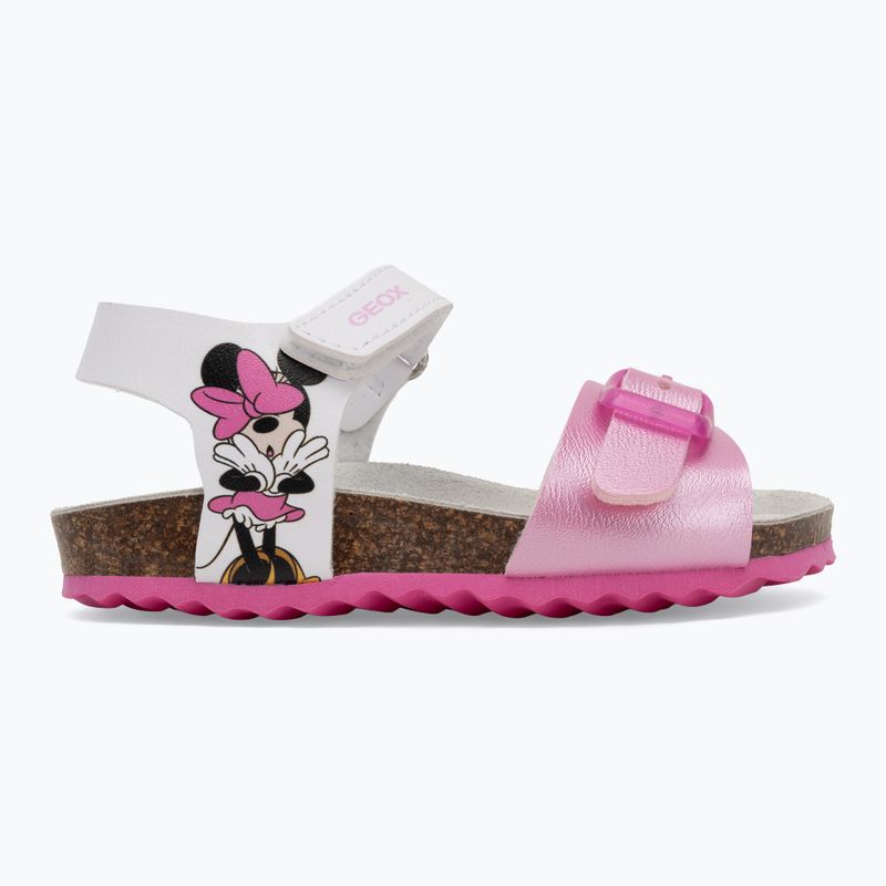 Sandali Geox Chalki bianco/rosa per bambini 2